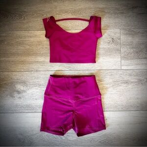 Tiger Friday Fuscia Two-Piece Dance Set